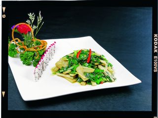 川菜湘菜高清菜谱 莲菜炒韭菜30