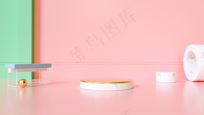 C4D电商场景模型渲染背景