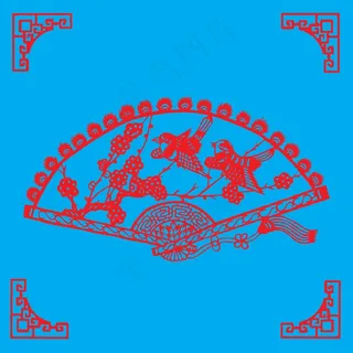 梅花剪纸 剪纸风元素