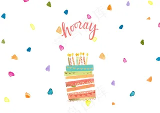 生日快乐卡通蛋糕图片