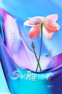 渐变大气夏至传统24节气海报 渐变大气夏至传统24节气海报