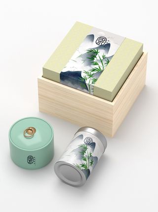 国风高档茶叶包装盒袋罐瓶LOGO标贴展示VI智能贴图样机PSD素材