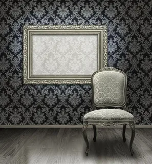 灰色调座椅及画框