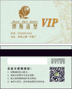 缪斯造型简约布莱尔VIP会员卡名片cdr矢量模版下载