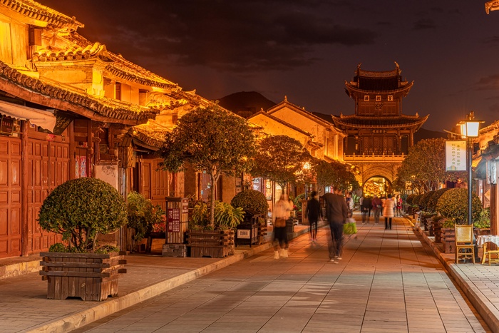 巍山古城夜景