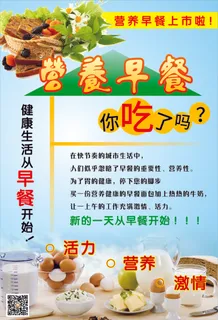酒店营养早餐海报