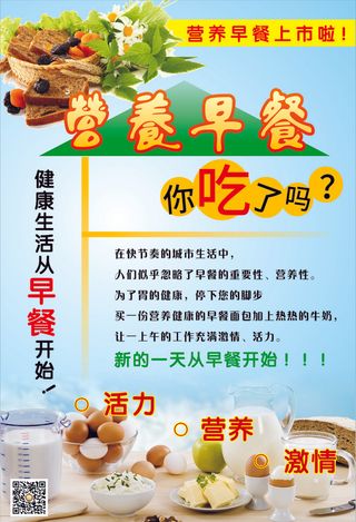 酒店营养早餐海报