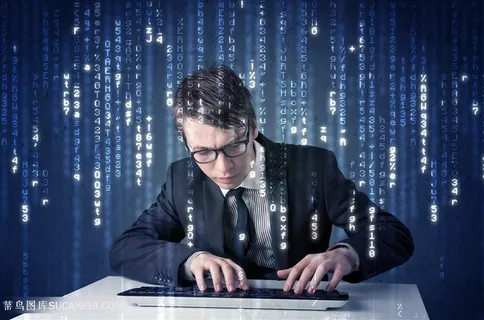 操作电脑商务人士高清图片