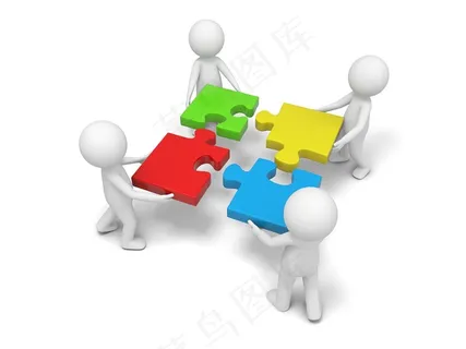 白色商务小人团队图片 白色商务小人团队图片
