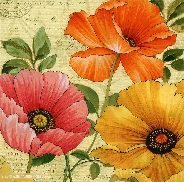 欧式花朵装饰画