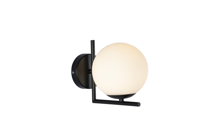 免扣创意个性黑色玻璃壁灯