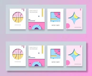 清新孟菲斯风格渐变科幻离子风KV主视觉海报大图高端psd分层素材