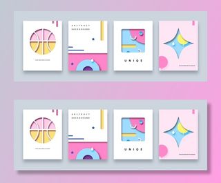 清新孟菲斯风格渐变科幻离子风KV主视觉海报大图高端psd分层素材