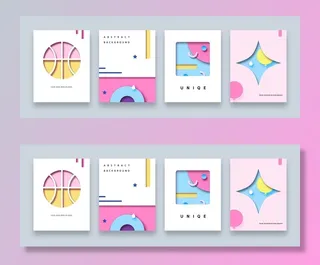 清新孟菲斯风格渐变科幻离子风KV主视觉海报大图高端psd分层素材