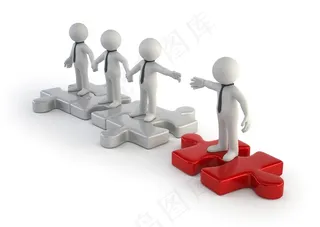 团结合作立体小人创意设计