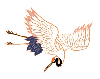 中国风古典中式国潮风手绘飞鹤图案仙鹤装饰素材PNG免抠插画元素