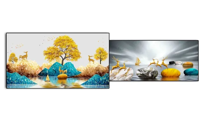 北欧装饰画psd模版下载