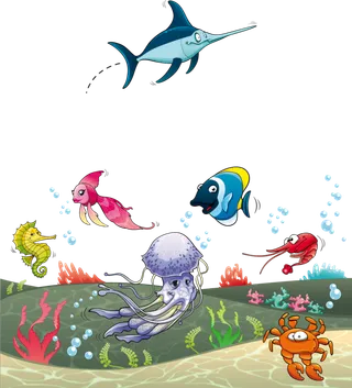 鱼类海洋卡通
