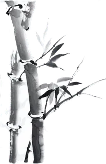 竹子水墨画中国风国画墨水书法竹子画