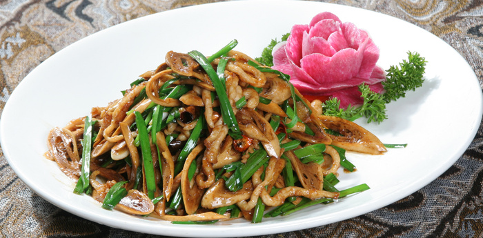 豆筋炒鸭丝