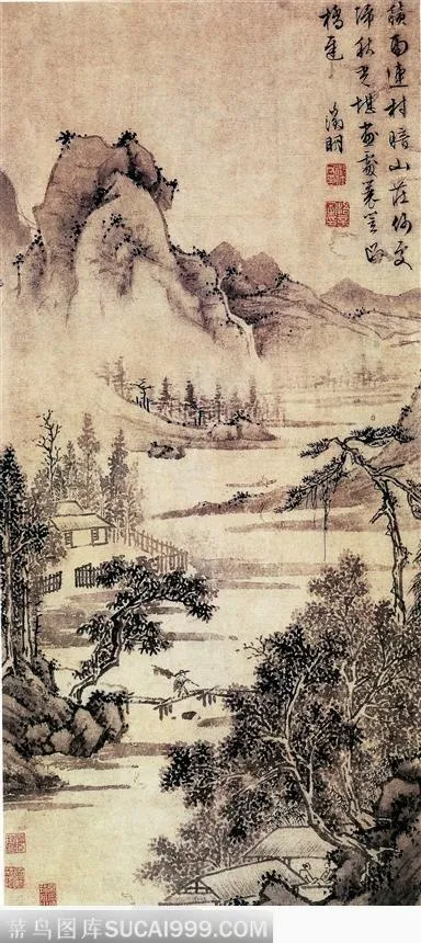 高山看景图