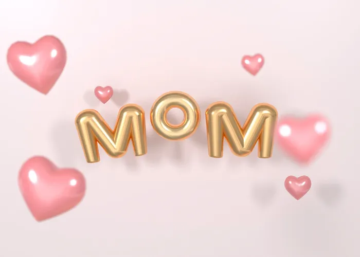 粉色气球母亲节素材psd模版下载
