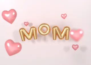 粉色气球母亲节素材