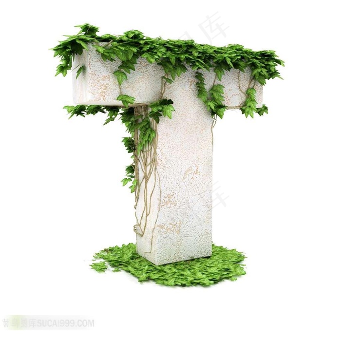 3D字母T设计素材