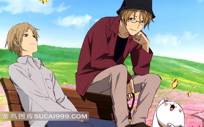 夏目友人帐野外动漫插画