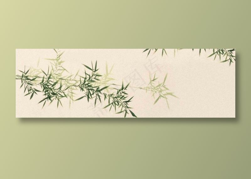 复古中国风古风国画竹子背景素材