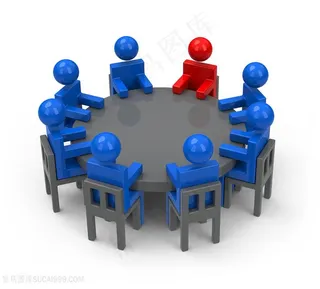 正在开会的3D小人高清图片