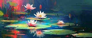 夏天荷花池荷叶池塘，夏至小暑大暑