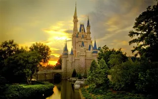 别墅花园城堡风景图片