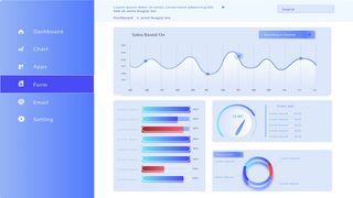 可视化大数据科技网页后台管理图表软件AI界面PSD模版素材源文件