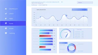可视化大数据科技网页后台管理图表软件AI界面PSD模版素材源文件