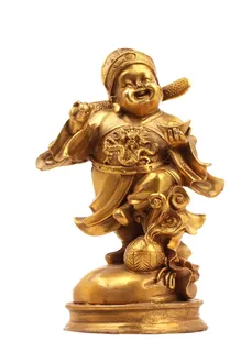 雕塑财神金色素材