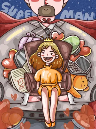 父亲节之爸爸掌心里的小公主