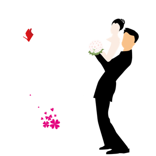 婚纱卡通人物婚礼白纱结婚婚纱摄影手绘