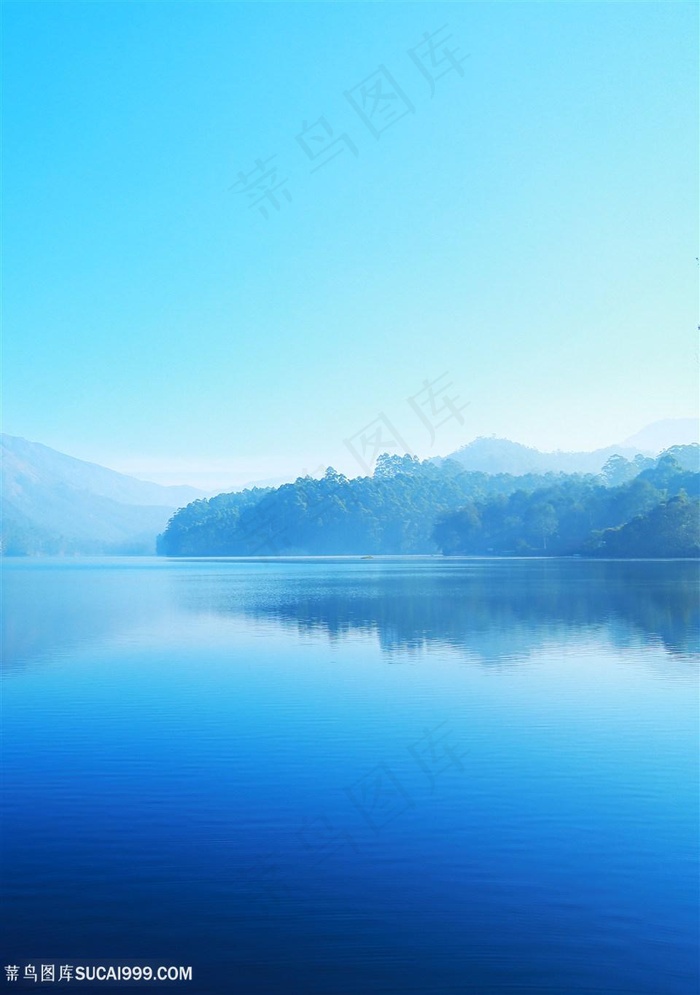 蔚蓝色唯美风景图片