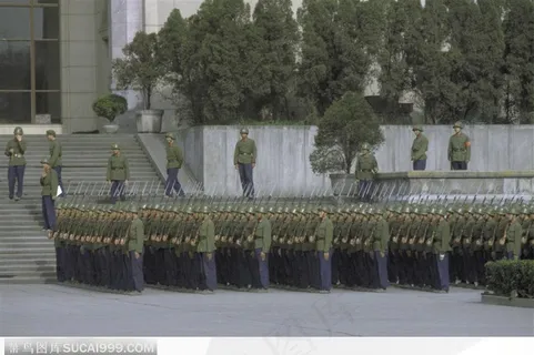 站立整齐的战士