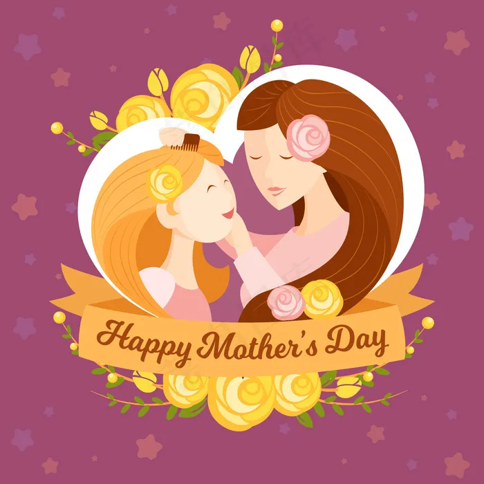 感恩母亲节 ai矢量模版下载