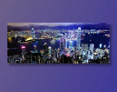 香港夜景繁华都市现代化全景 香港夜景繁华都市现代化全景