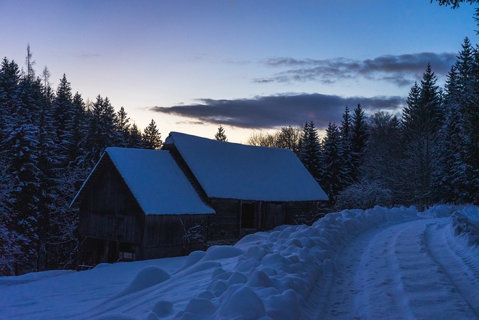 冬天山水背景风景