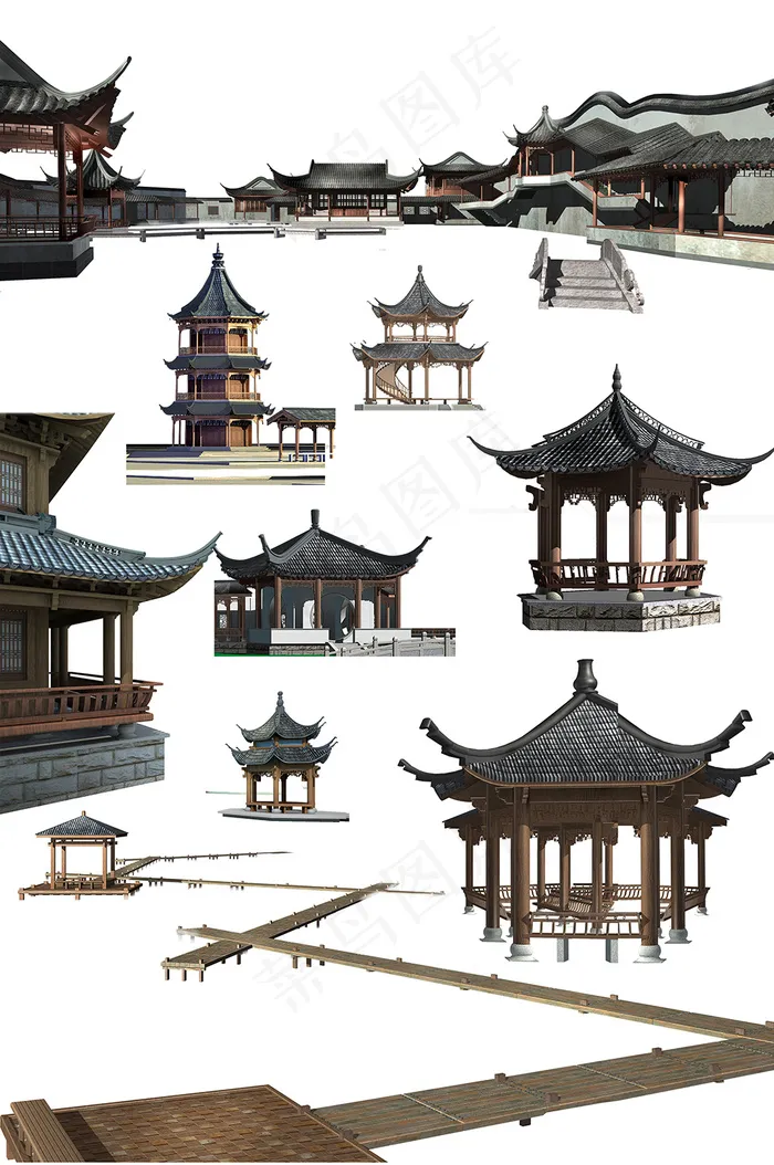 古亭子古建筑古城楼(3543x5336)psd模版下载