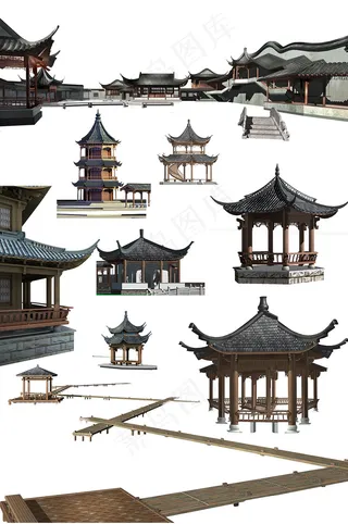 古亭子古建筑古城楼