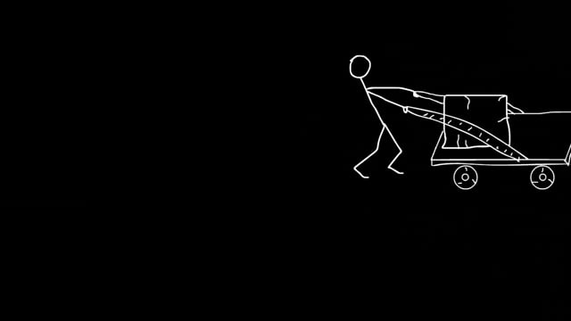 努力工作, 拉, 重量, 雪橇, 艰苦的劳动, 男人在工作