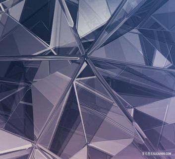 紫色渐变金属质感低多边形背景