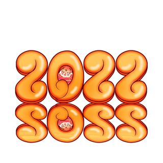 卡通新年2022春节虎年字体艺术字LOGO图标海报插画设计素材