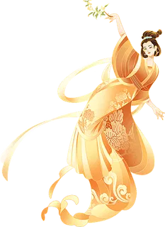 中秋节完整插画-嫦娥免扣