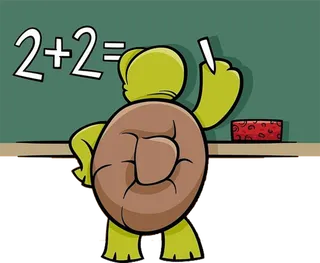 卡通乌龟黑板少儿兴趣班